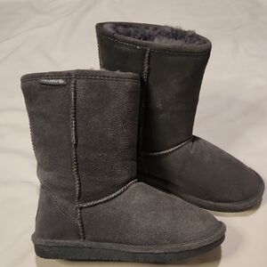BearPaw | Charcoal Suede Upper Sheepwool Lined Boots Sz 6